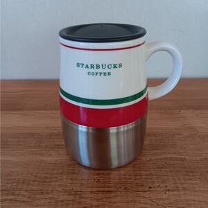 Starbucks Coffee Travel Mug Thermous Metal Stainless Base